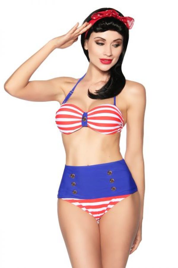 Vintage-Bandeau-Bikini Vintage-Bandeau-Bikini