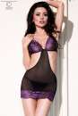 Babydoll CR4076 schwarz-violett schwarz-violett 2-5676