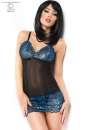 Babydoll Diamond Line CR3842 schwarz-saphir 2-5357