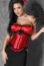 Corsage CR3197 schwarz-rot S-3507