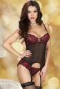 Corsage CR3564 rot-schwarz 2-4852