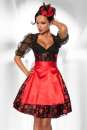 Dirndl schwarz-rot S-12599-021