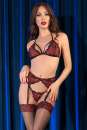 Spitzen-Set CR4468 schwarz-rot schwarz-rot 2-7149