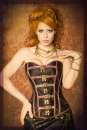 Steampunk-Corsage schwarz S-13723-002