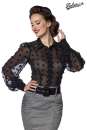 Vintage-Bluse schwarz S-50189-002