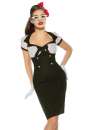 Vintage-Kleid im Pin-Up-Stil schwarz-weiss S-12873-010